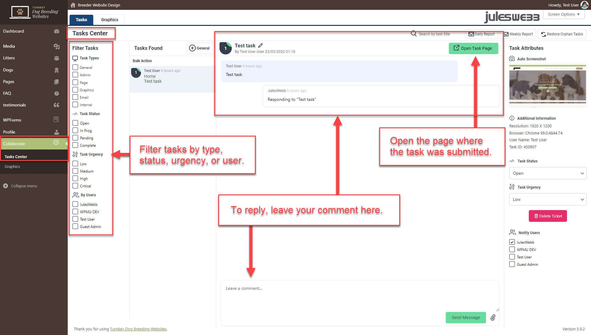 Collaborate Dashboard - Task Center Collaborate Dashboard - Task Center - Screenshot