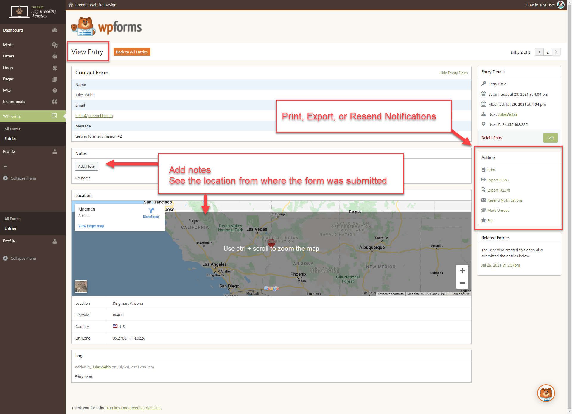 WPForms - View Entry WPForms - View Entry - Screenshot