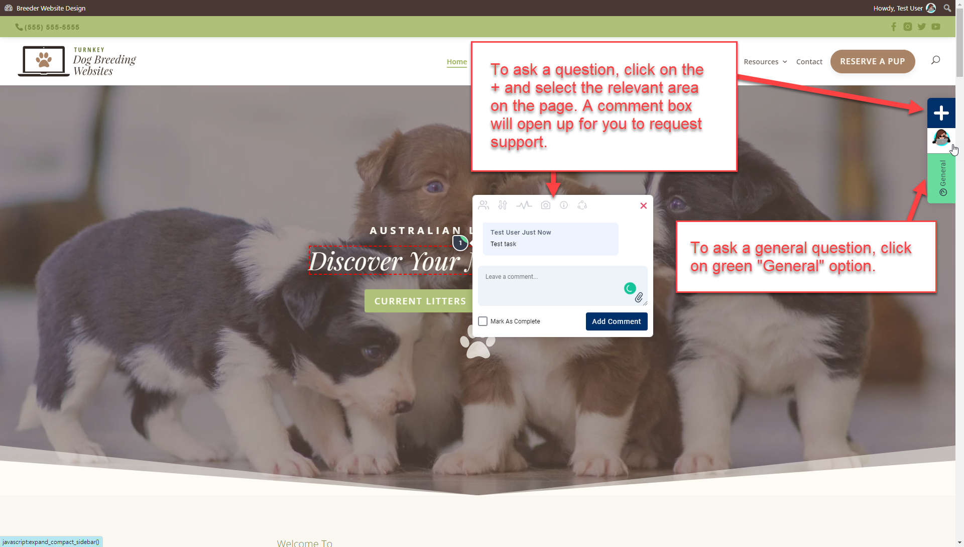 Collaborate Tool - Adding a Task from the Frontend Collaborate Tool - Adding a Task from the Frontend - Screenshot