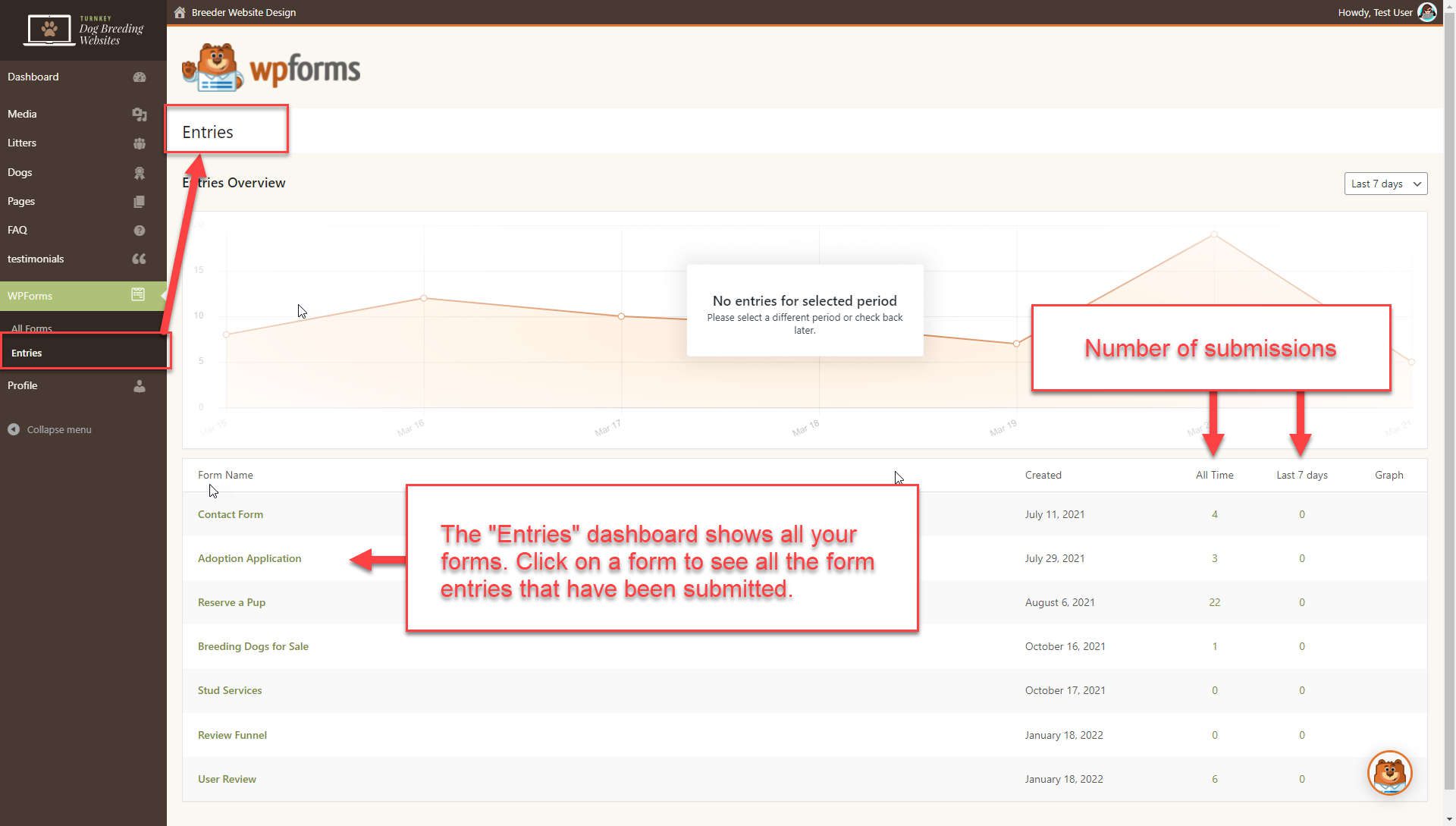 WPForms - Entries WPForms - Entries - Screenshot